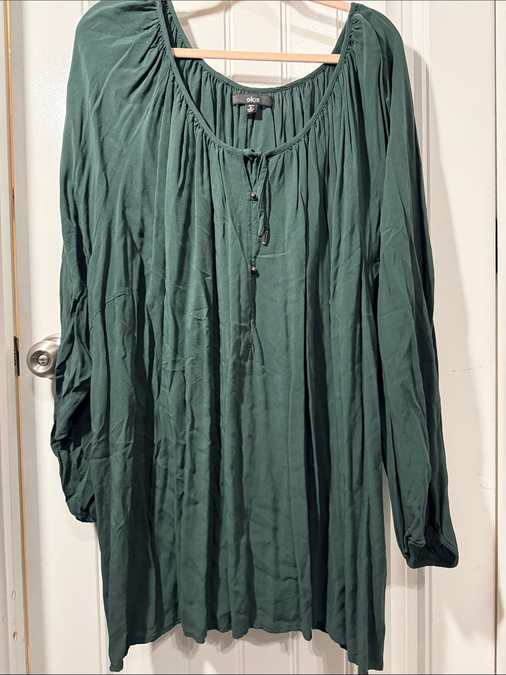 ellos Forest Green Peasant Tunic